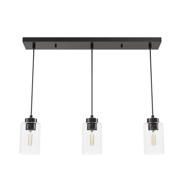Hartland 3 Light Linear Cluster Lighting Hunter Noble Bronze - Seeded
