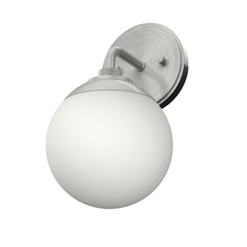 Hepburn 1 Light Wall Sconce Lighting Hunter Brushed Nickel - Cased White