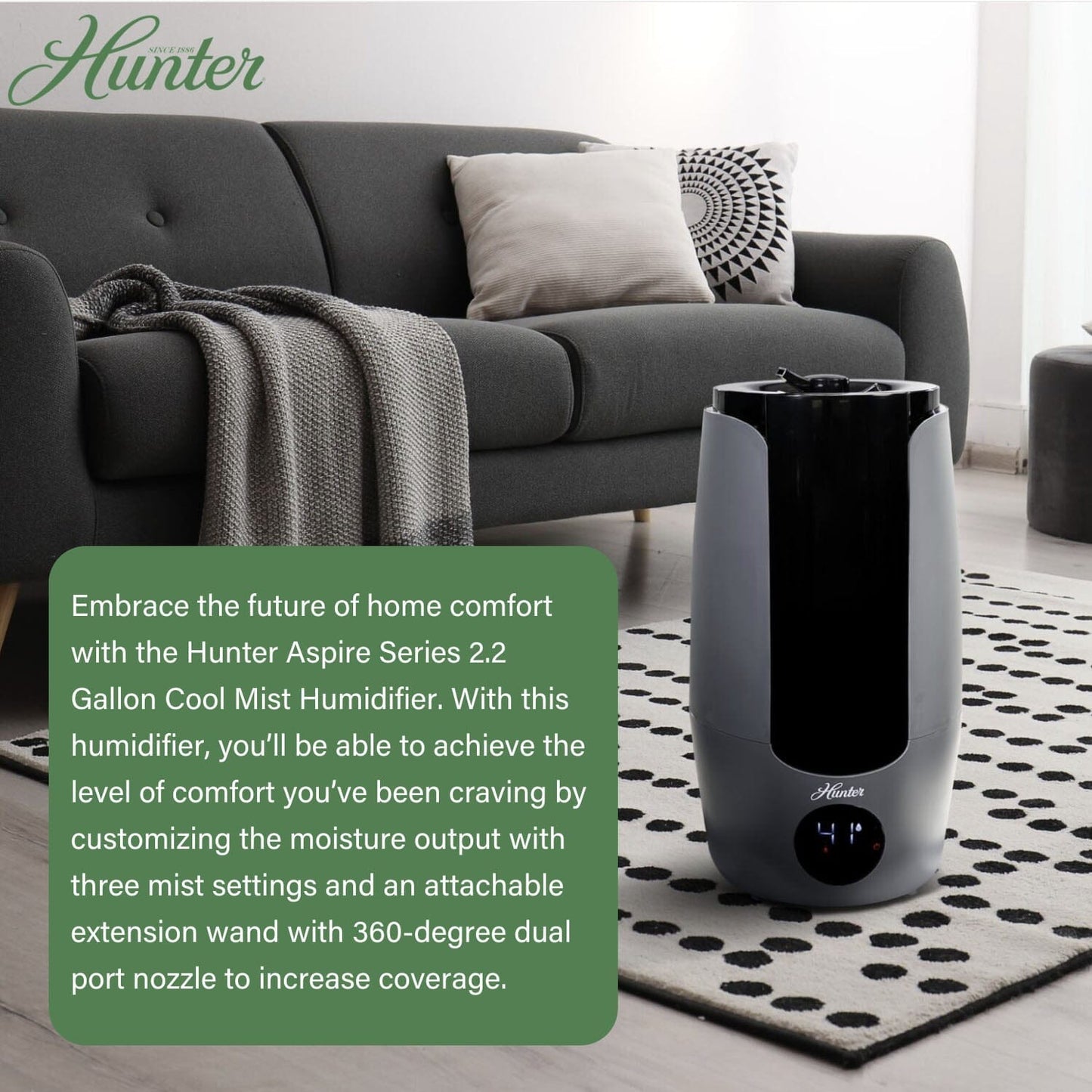 HHU400 Aspire Ultrasonic Cool Mist Humidifier Service Parts Hunter Pure Air