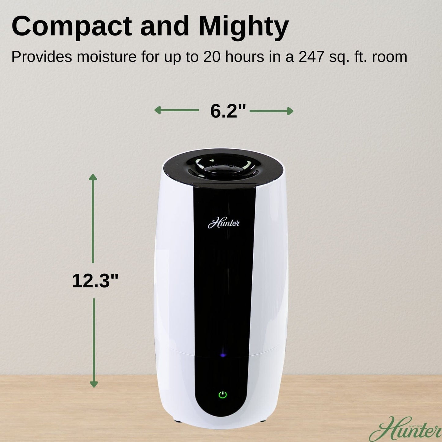 HHU425 Hunter Aspire 0.7 Gal Ultrasonic Cool Mist Humidifier Humidifier Hunter Pure Air