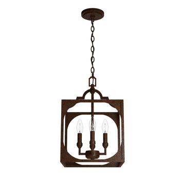 Highland Hill 4 Light Pendant 12 inch Lighting Hunter Textured Rust - None