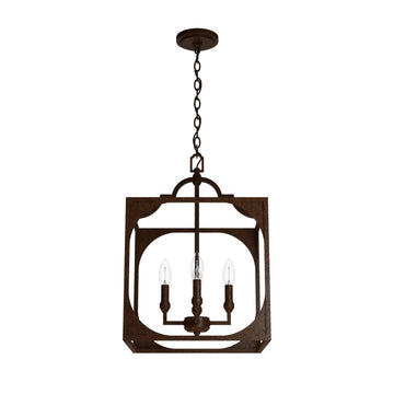 Highland Hill 4 Light Pendant 15 inch Lighting Hunter Textured Rust - None