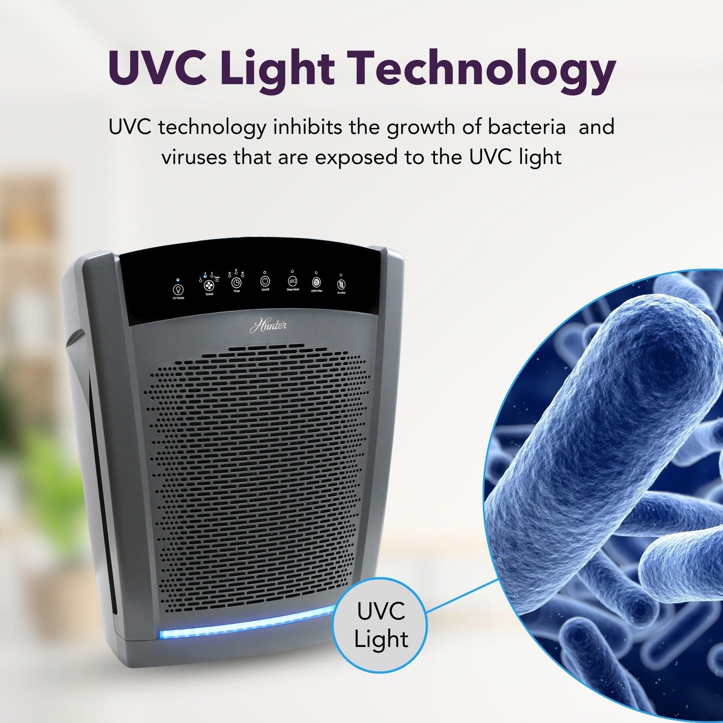 HP850UV Large UVC Multi-Room Console Air Purifier Service Parts Hunter Pure Air