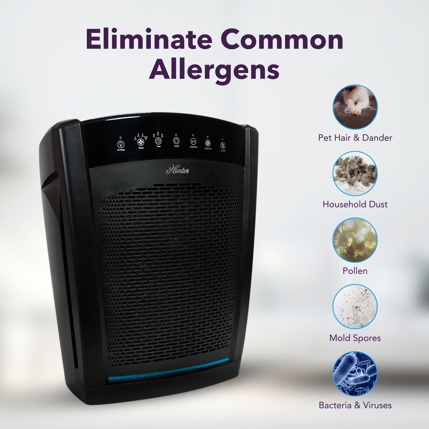 HP850UV Large UVC Multi-Room Console Air Purifier Service Parts Hunter Pure Air