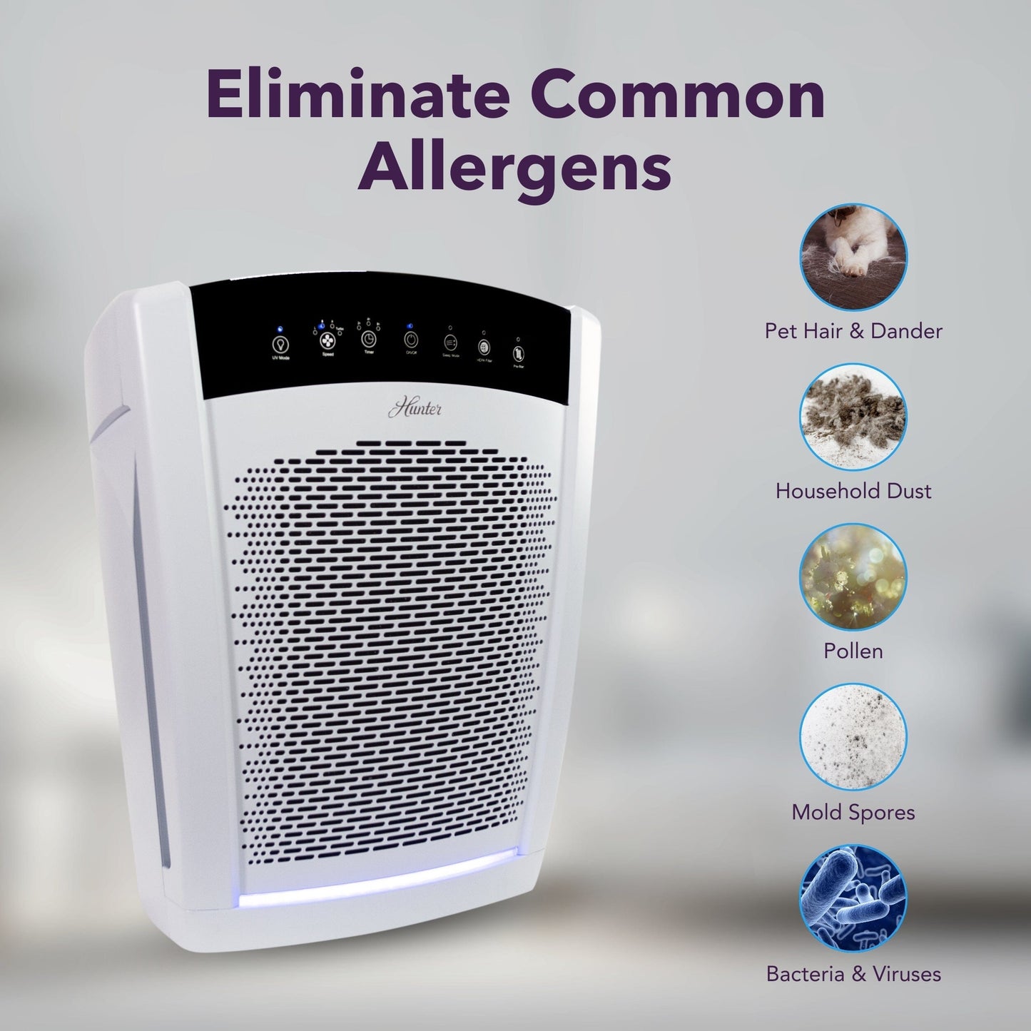 HP850UV Large UVC Multi-Room Console Air Purifier Service Parts Hunter Pure Air