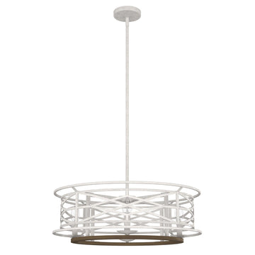 Langwood 4 Light Chandelier Lighting Hunter Distressed White - Chestnut