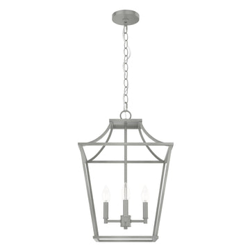 Laurel Ridge 4 Light Lantern Pendant 15 inch Lighting Hunter Brushed Nickel - None