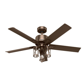 Lawndale Outdoor with LED Light 52 inch Ceiling Fans Hunter Satin Bronze - Satin Bronze