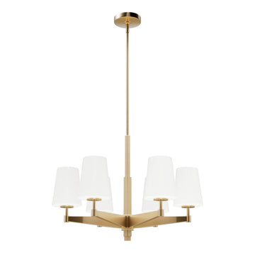 Nolita 6 Light chandelier Lighting Hunter Alturas Gold - Cased White