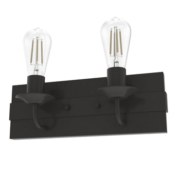 Perch Point 2 Light Vanity Lighting Hunter Noble Bronze - None