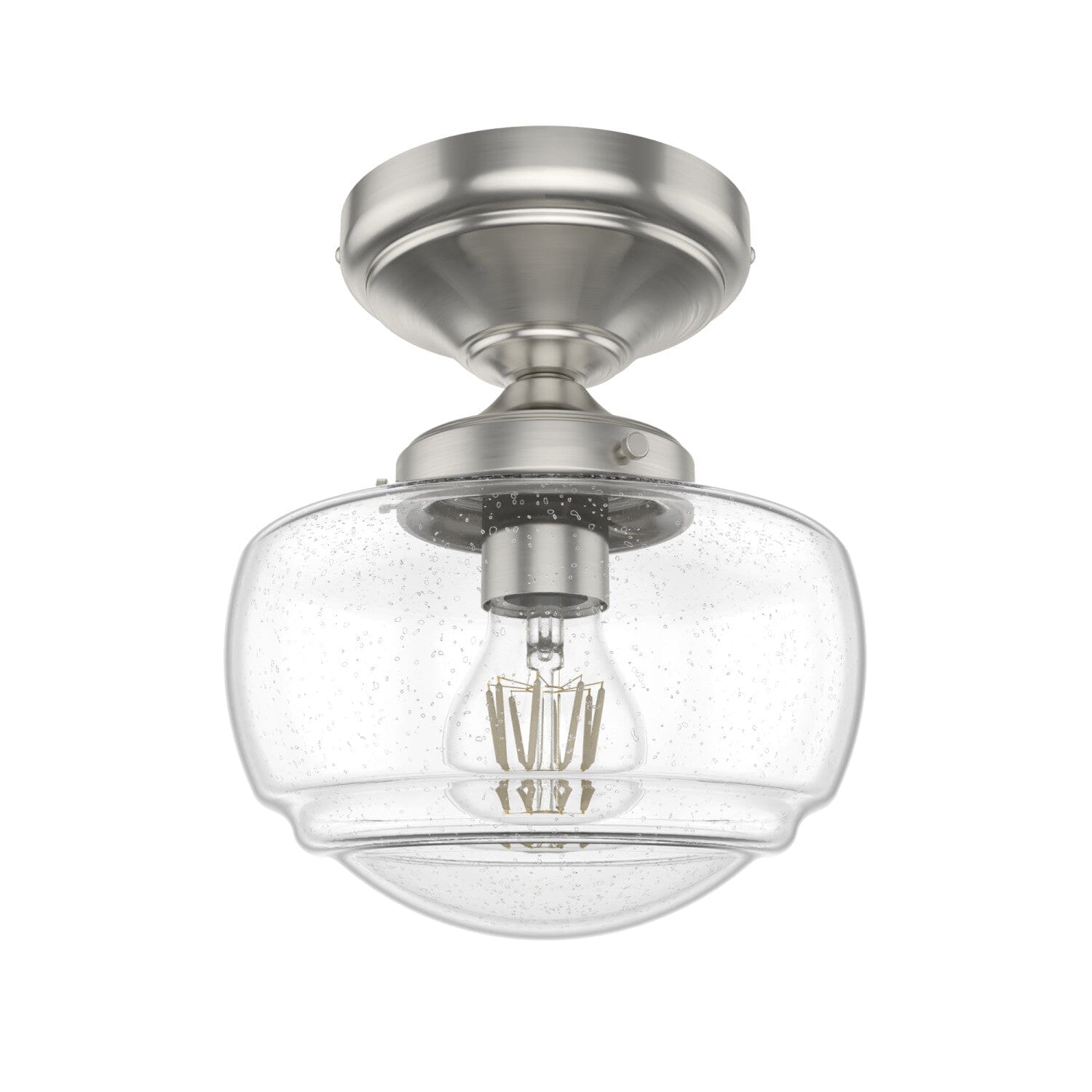 LUMiRiSE / ≠encore. Hunter Saddle Creek Clear Seeded Glass 1 Light Mini Semi
