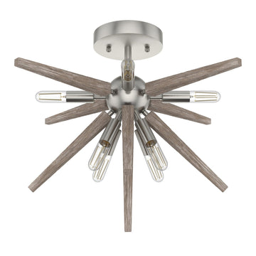 Semi-Flush Mount Jupiter Star Lighting Hunter Brushed Nickel