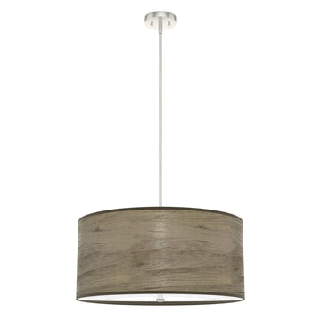 Solhaven Pendant 4 Light Lighting Hunter Warm Grey Oak - Brushed Nickel