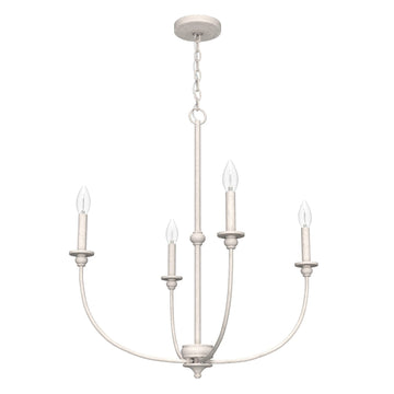 Southcrest Chandelier 4 Light 26 inch Lighting Hunter Distressed White