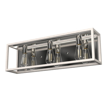 Squire Manor 3 Light Vanity Lighting Hunter Distressed White - Chrome