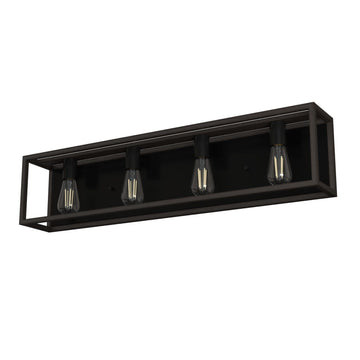 Squire Manor 4 Light Vanity Lighting Hunter Matte Black - Dark Ash