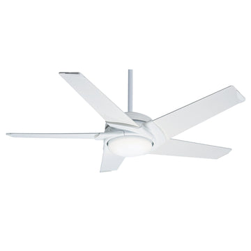 Stealth DC with LED Light 54 inch Ceiling Fans Casablanca Snow White - Hi-Gloss Snow White