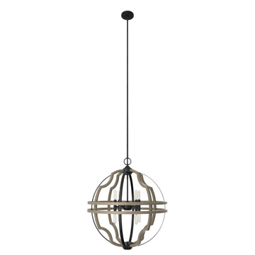 Stone Creek 8 Light Pendant 25 inch Lighting Hunter French Oak - Rustic Iron