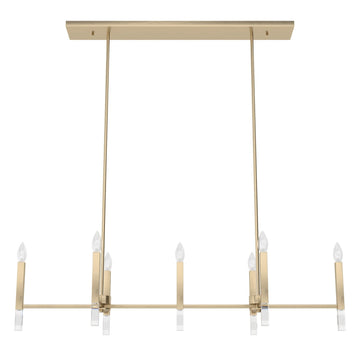 Sunjai 7 Light Linear Chandelier Lighting Hunter Alturas Gold - None