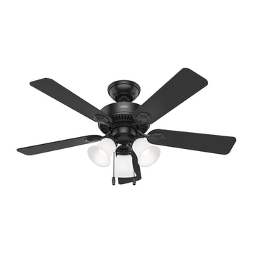 Swanson Energy Star with LED Light 44 inch Ceiling Fans Hunter Matte Black - Matte Black