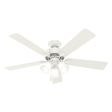 Swanson with LED Light 52 inch Ceiling Fans Hunter Fresh White - Fresh White