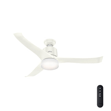 Symphony with LED Light 54 Inch-Smart Ceiling Fans Hunter Fresh White - Fresh White