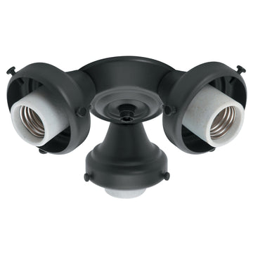 Three-Light Black Fitter - 99140 Ceiling Fan Accessories Hunter Black