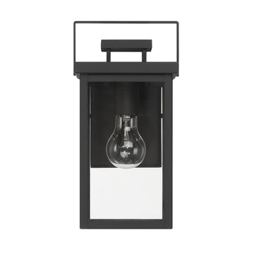 Timbergrove Outdoor 1 Light Small 12 Inch Wall Light Lighting Hunter Matte Black - Clear