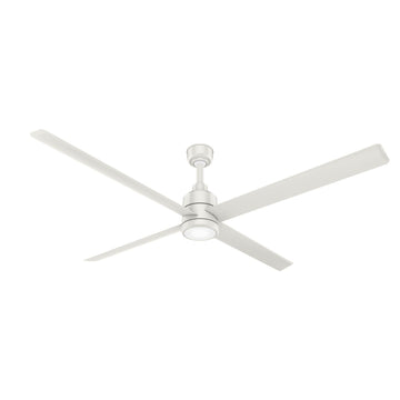 Trak Outdoor with light 96 inches 120V Ceiling Fans Hunter White - White