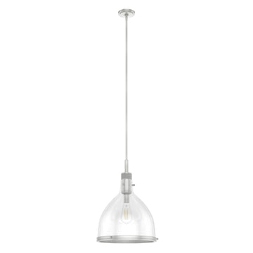 Van Nuys Pendant 1 Light 16 inch Lighting Hunter Brushed Nickel - Clear