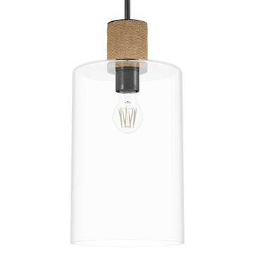 Vanning 1 Light Medium Pendant Lighting Hunter Noble Bronze - Natural Sisal Rope