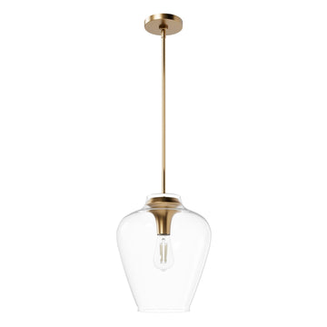 Vidria 1 Light 12 Inch Pendant Lighting Hunter Alturas Gold - Clear