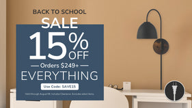 Back to School Sale. Everything 15% off Orders $249+ Use Code: BACKTOCOOL through August 8th.