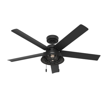 Vista Verde LED light 52 inch Ceiling Fans Hunter Matte Black - Flat Matte Black