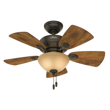 Watson Tea Stain with Light 34 inch Ceiling Fans Hunter New Bronze - Walnut