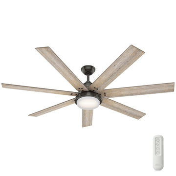 Whittington with LED light 70 Inch-Smart Ceiling Fans Hunter Noble Bronze - Barnwood
