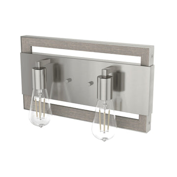 Woodburn 2 Light Vanity Lighting Hunter Brushed Nickel - None