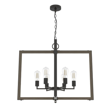 Woodburn 6 Light 30 Inch Foyer Pendant Lighting Hunter Noble Bronze - None