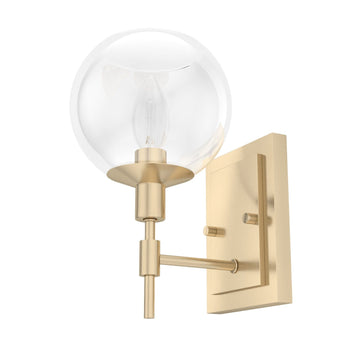 Xidane 1 Light Wall Sconce Lighting Hunter Alturas Gold - Clear