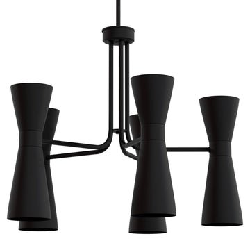 Zola Up and Down 10 Light 26 Inch Chandelier Lighting Hunter Matte Black - None
