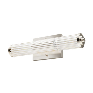 Holly Grove 2 Light Vanity 18 inch Lighting Hunter Brushed Nickel - Clear