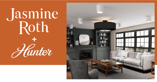 Brookside 30in Fandelier Black Finish in a Living Room