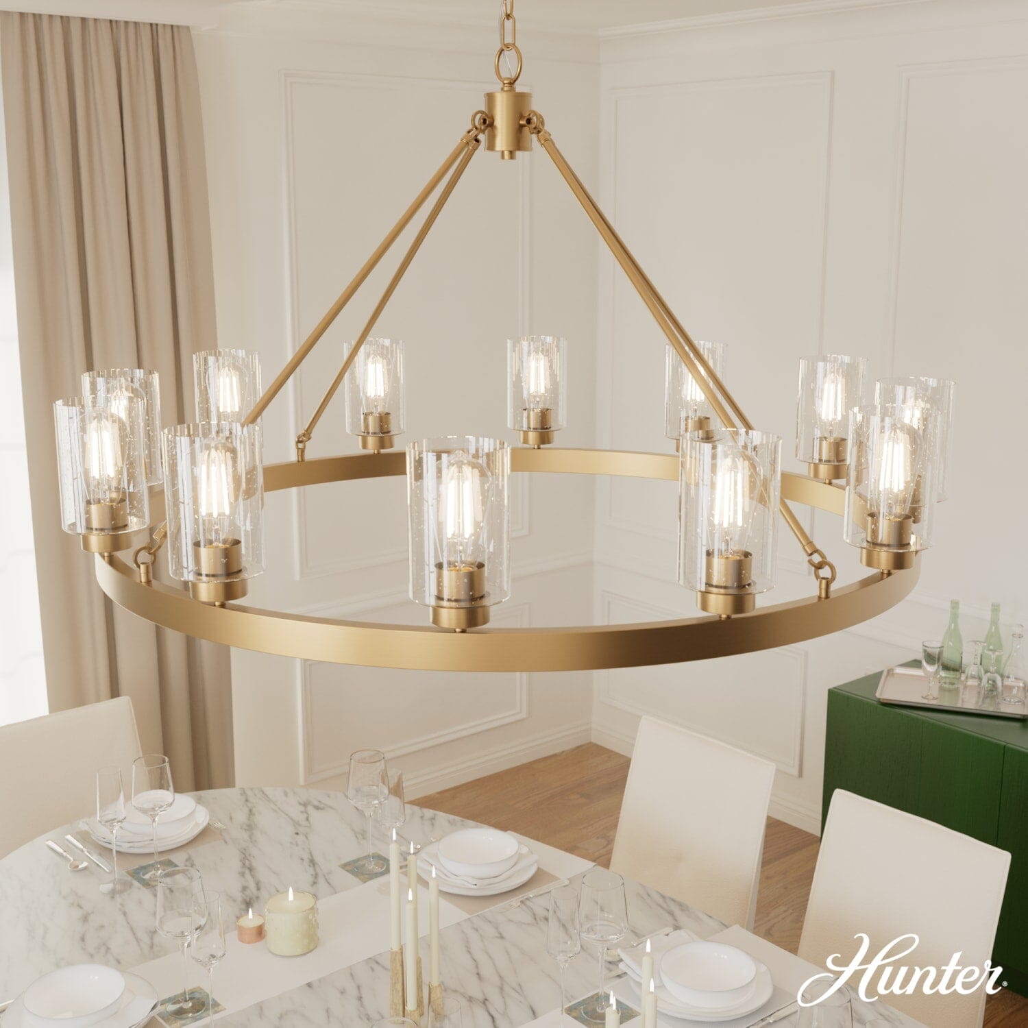 Hunter Hartland 12 Light Chandelier Ceiling Light – Hunter Fan