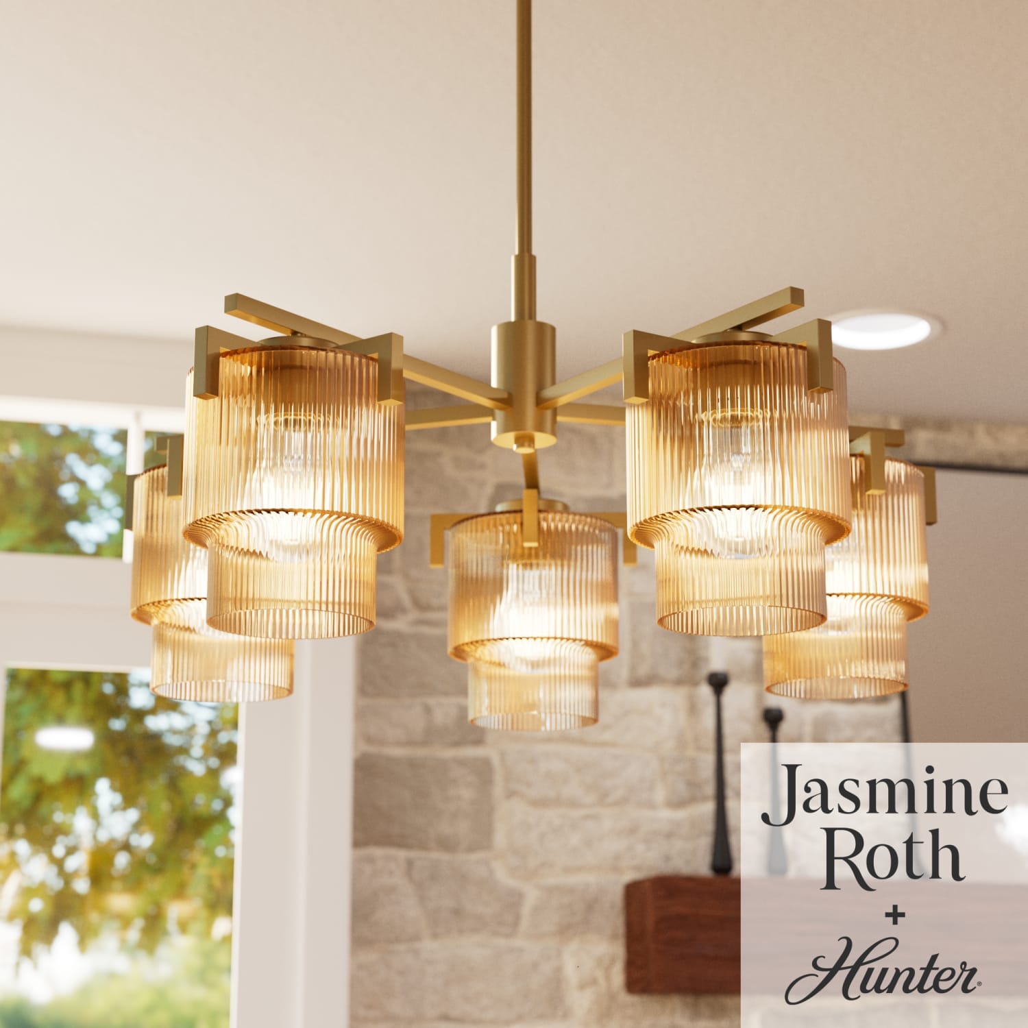 Hunter Ontario Jasmine Roth 5 Light Medium 27 Inch Hunter Ontario Jasmine Roth 5 Light Medium 27 Inch