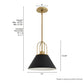 13163_4_carrington_isle_1_light_12_inch_pendant-matte_black-dimensiongraphic