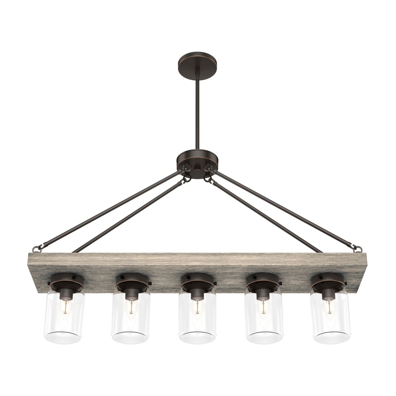 Hunter Devon Park 5 Light Linear Chandelier Ceiling Light – Hunter Fan