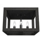 4 light flush mount light fixture in matte black finish