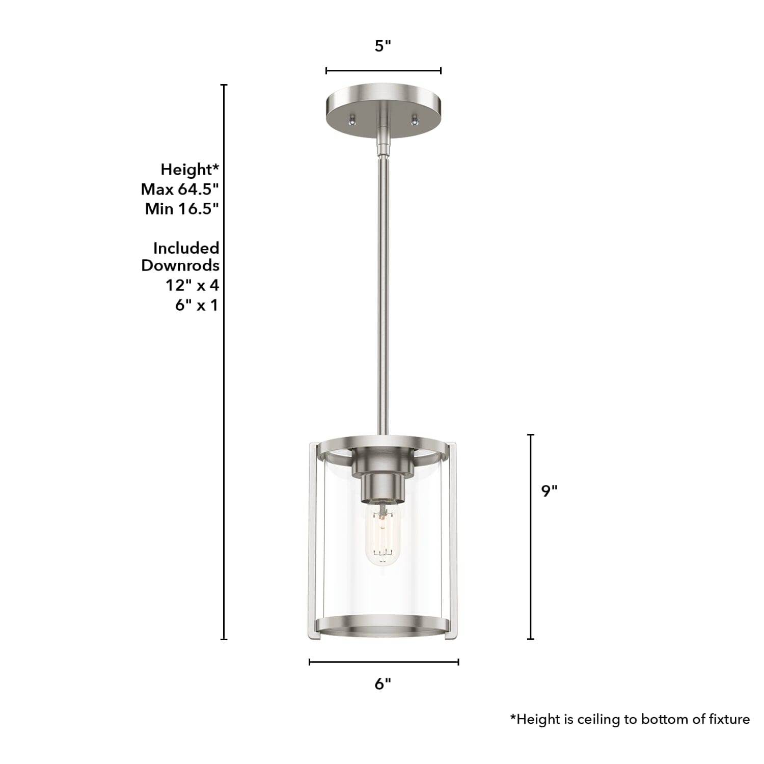 Hunter Astwood 1 Light Mini Pendant Ceiling Light – Hunter Fan