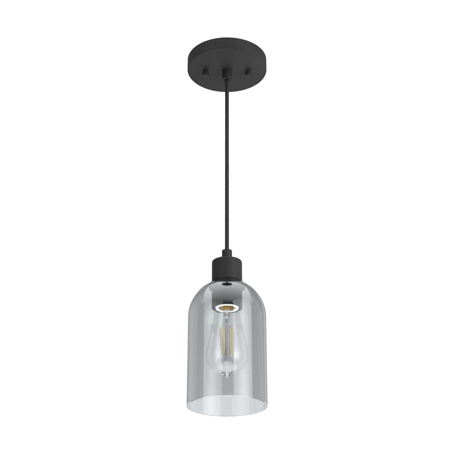 Hunter Lochemeade Smoked Glass 1 Light Mini Pendant Ceiling Light
