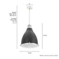 19212_4_bluff_view_3_light_pendant_14_inch-matte_black-dimensiongraphic